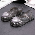 thumbnail image 2 of CYRBOKO Toddler Girls Jelly Sandals, Closed Toe Beach Beach Soft Soled Summer Shoes Black Size 9(Toddler), 2 of 3