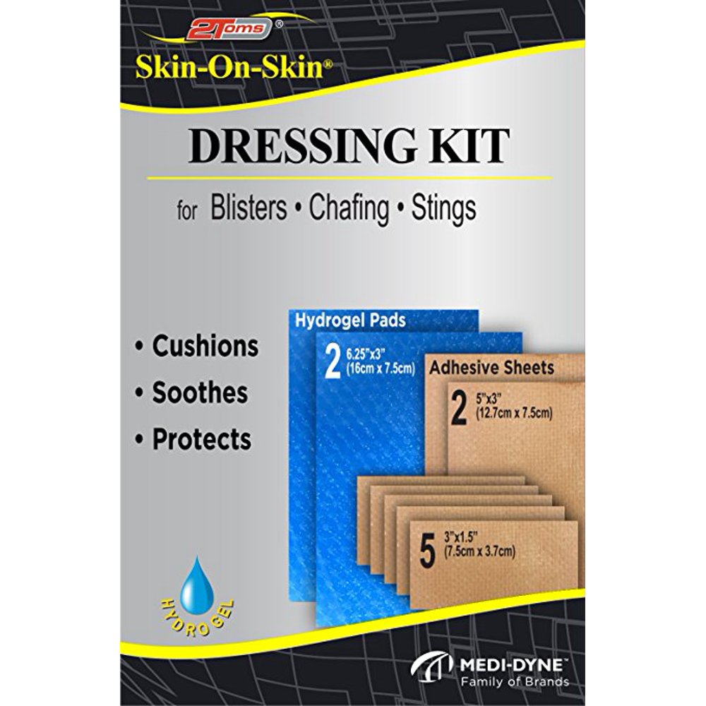 2Toms SkinOnSkin Dressing Kit Medical Grade Adhesive Bandages