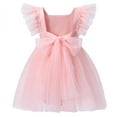 thumbnail image 5 of Shadoumai Dresses for Toddler Girls Delicate Baby Girls Dress With Overlay And Netting Bodice Elegant Romper For, 5 of 5