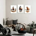 thumbnail image 3 of Modern 3 Piece Wild Animal Lion Canvas Paintings Lion Family Portrait Pictures Wall Decor Artwork Living Room Bedroom Home Office Decorations Unframed, 3 of 6
