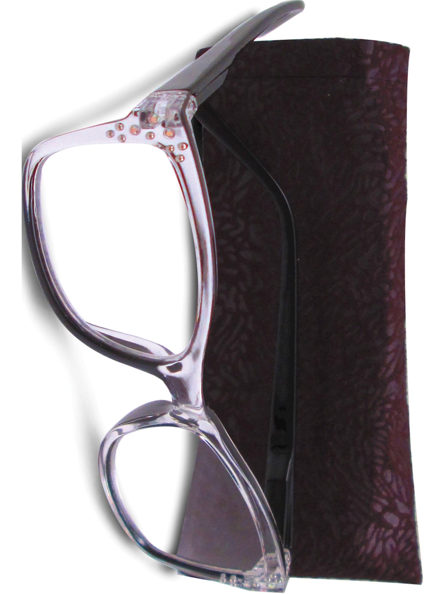 black rhinestone reading glasses