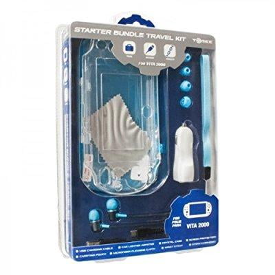 Tomee Starter Bundle Accessory Kit with Case Protector and Charger for PS Vita 2000 (Ice Blue)