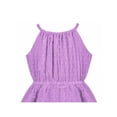 thumbnail image 4 of Girls Dress Purple Swiss Dot Hi-lo Halter Chiffon Wedding Party Carnival 7 Years, 4 of 6