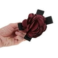 thumbnail image 4 of Unique Bargains 1 Pc Flower Duckbill Hair Clips for Home Wine Red, 4 of 5