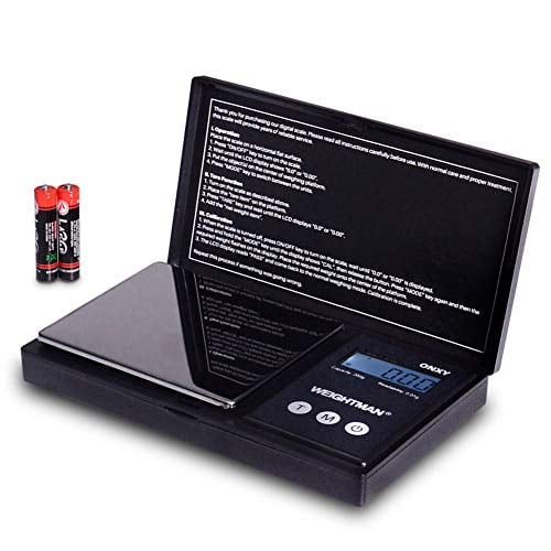 WEIGHTMAN Gram Scale?Scales Digital Weight Grams 200g x 0.01g Black Titanium Plating, Small Pocket Jewelry Reloading Scale with Tare Function, Battery ...