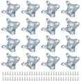 thumbnail image 1 of Uxcell Removable Corner Brace Metal Butterfly L Brackets Right Angle Support Screws for Shelves Cabinets 16pcs Blue, 1 of 6