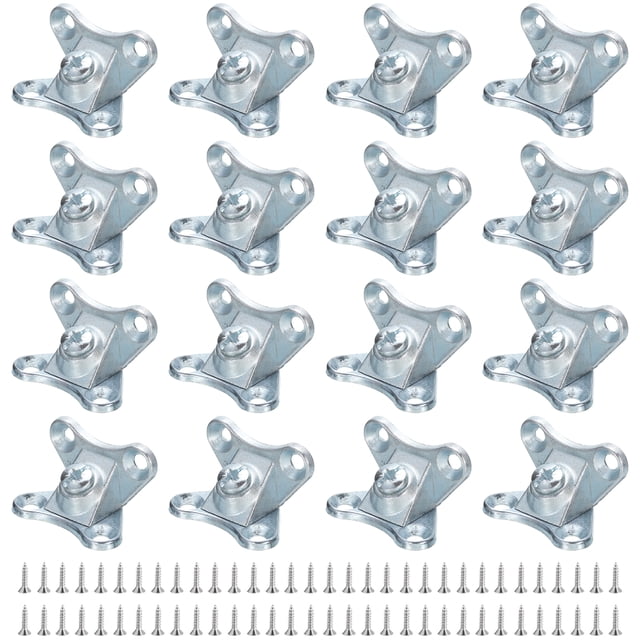 Uxcell Removable Corner Brace Metal Butterfly L Brackets Right Angle Support Screws for Shelves Cabinets 16pcs Blue