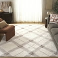 thumbnail image 3 of SAFAVIEH Easy Care Elwin Diamond Area Rug, Ivory/Beige, 8' x 10', 3 of 13