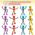 thumbnail image 2 of Birthday Party Favors Robots Bendable Figure 12-Pack (4 Assorted Colors!), 2 of 3