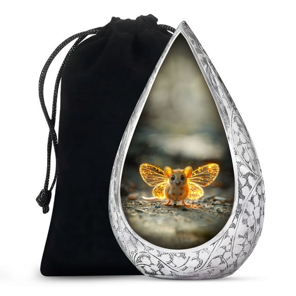 JAGSHASHI Mystic Firefly Mouse - Burial Urns - Cremation Urn Human Ashes - Urn For Ashes Adult - Burial Urns - Adult Cremation Urns - Urn Decorations - 10 Inch - Large