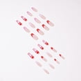 thumbnail image 3 of Apuakthei Uñas postizas de acrílico para el día de San Valentín, diseño exquisito de corazón rojo francés, decoración de uñas para mujeres y niñas, 24 piezas, 3 of 4