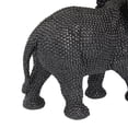 thumbnail image 6 of 14" x 10" Black Polystone Elephant Sculpture, by DecMode, 6 of 9