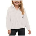 thumbnail image 3 of Girls Winter Jacket Coats For Girls Girls' Outerwear Jackets Kids Soft Fleece Zip up Hoodie with Pockets Girls' Outerwear Jackets & Coats 18-24 Months, 3 of 7