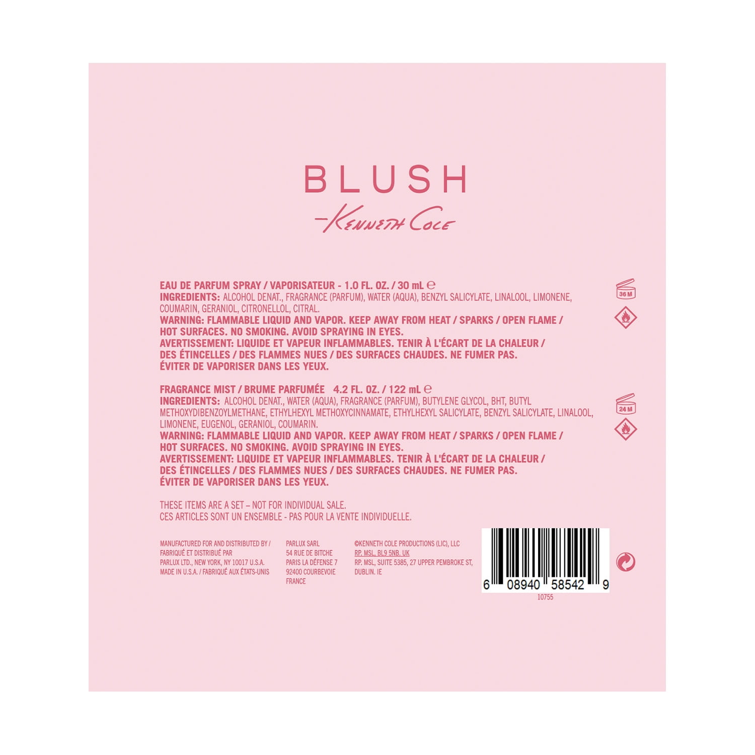 Kenneth Cole Blush Perfume Gift Set for Women, 2 Pieces
