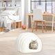 thumbnail image 5 of Cama para mascotas, gatos y perros con cojín suave y extraíble, acogedora para gatos de interior. blanco, 5 of 8