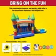 thumbnail image 3 of Pogo Bounce House Water Slide and Splash Pool with Blower, Rainbow Smiley Kids Inflatable Jumper, 3 of 8