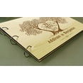 thumbnail image 4 of Personalized Wood Engraved Bride And Groom Tree Guest Book Rustic Wedding Photo Album Scrapbook, 4 of 6