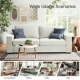thumbnail image 3 of JULY'S SONG 83" Modern Sofa, Oversize Couches for Living Room with Deep Seat, 3 Seater Linen Loveseat for Bedroom, Big Comfy Love Seat for Apartment, Ivory, 3 of 8