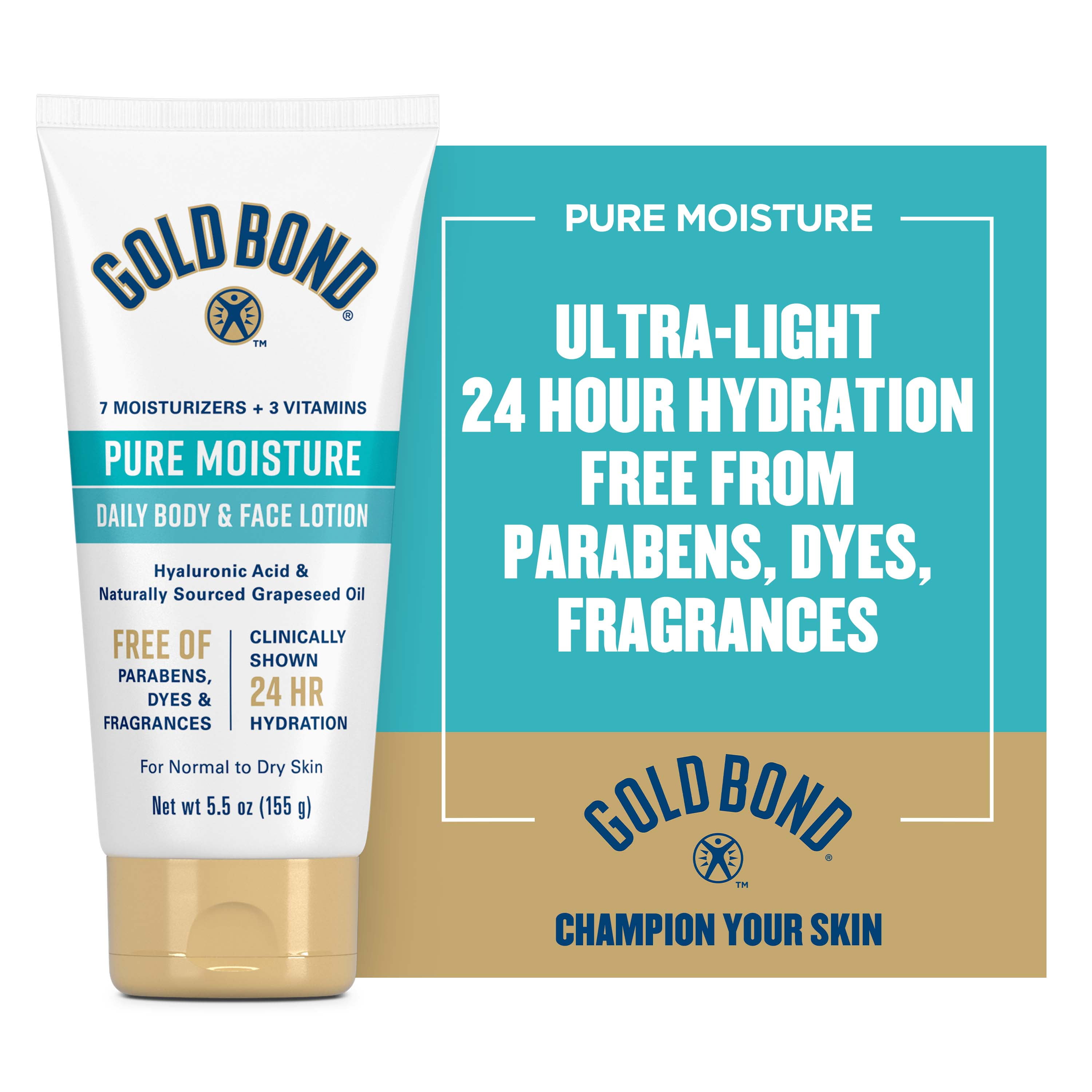 Gold Bond Pure Moisture Lotion, 5.5oz., Ultra-lightweight Daily Lotion
