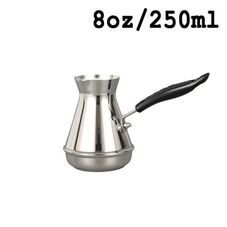 

Turkish Coffee Pot Stainless Steel Cezve Ibrik Long Handle Finjan Coffee Pot Milk Butter Melting Kettle 250/350/550/650/850ml