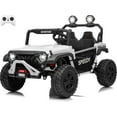 thumbnail image 3 of Historyli Ride on Toys-24V with Remote Control-4WD Electric Car,2 Seater UTV,Spring Suspension,Front & Behind LED Lights,Dual Storage,3 Speeds,Bluetooth Music,Parent Safety Brake-White, 3 of 7