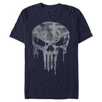 Men's Marvel Punisher Camo Skull Symbol Graphic Tee Black X Large