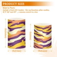 thumbnail image 3 of Purple Yellow Tiger Stripes Flameless LED Candle Set with Remote, Battery Operated Color Changing Pillar Candles, Set of 2, 3 of 7