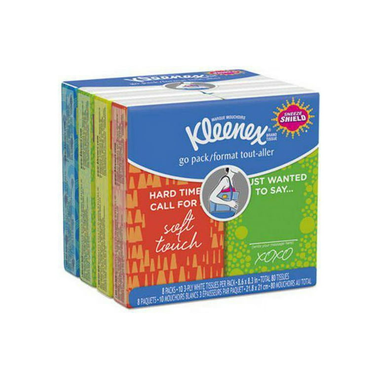 On The Go Packs Facial Tissues, 3-Ply, White, 10 Sheets/Pouch, 8 Pouches/Pack, 12 Packs/Carton On The Go Packs Facial Tissues, 3-Ply, White, 10 Sheets/Pouch, 8 Pouches/Pack, 12 Packs/Carton