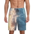 thumbnail image 3 of Lsque Cute Cloud Cat Mens Sleep Pajama Shorts,Short Pajama Pants, Cotton Ultra-Soft Knit-3X-Large, 3 of 9