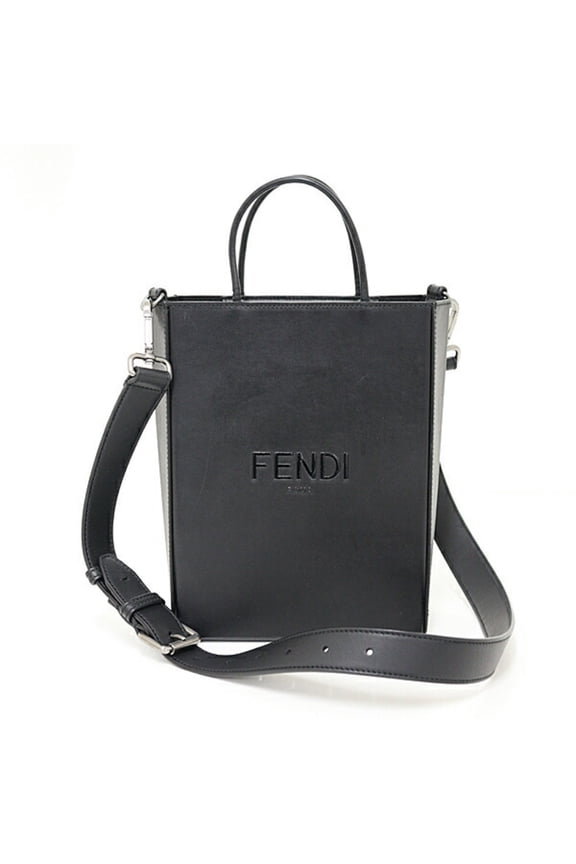 Pre-Owned FENDI Fendi Bag Small Black 7VA512 Handbag Shoulder (Good)