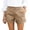 FX54_Khaki, variant on Women Short Mid Waist Bermuda Shorts with Pockets Trendy Casual Summer Button Boho Beach Lounge Short Light Gray 2XL