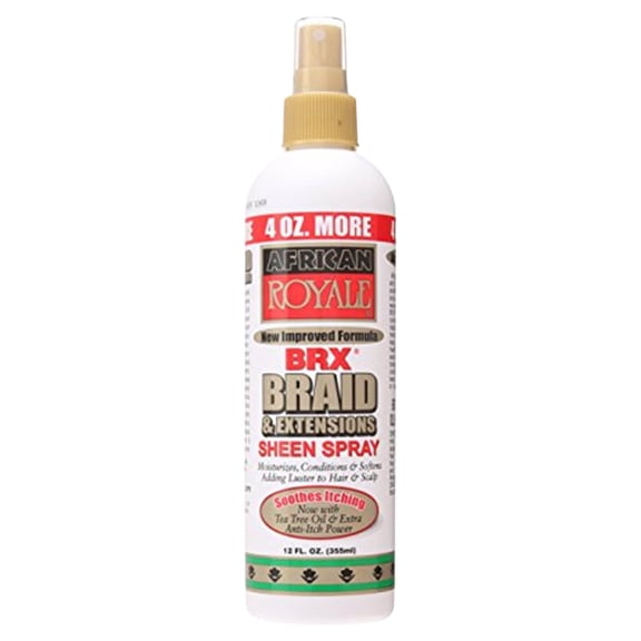 African Royale BRX Braid And Extensions Sheen Spray, 12 Oz.,Pack of 3