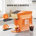 thumbnail image 3 of i Cafilas 3 in 1 Single Serve Coffee Maker,Self-Heating 19Bar Brewing Coffee Machine for K Cup、NESpresso and Ground Coffee,with 27oz Removable Water Reservior，Orange Espresso Coffee Machine, 3 of 8