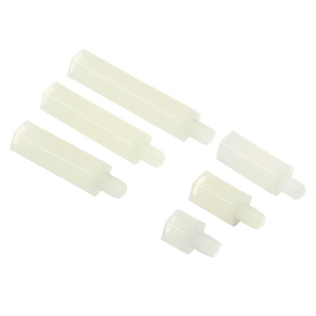 

Uxcell M4 Standoff Screws 120 Pack Nylon Hex PCB Standoffs White