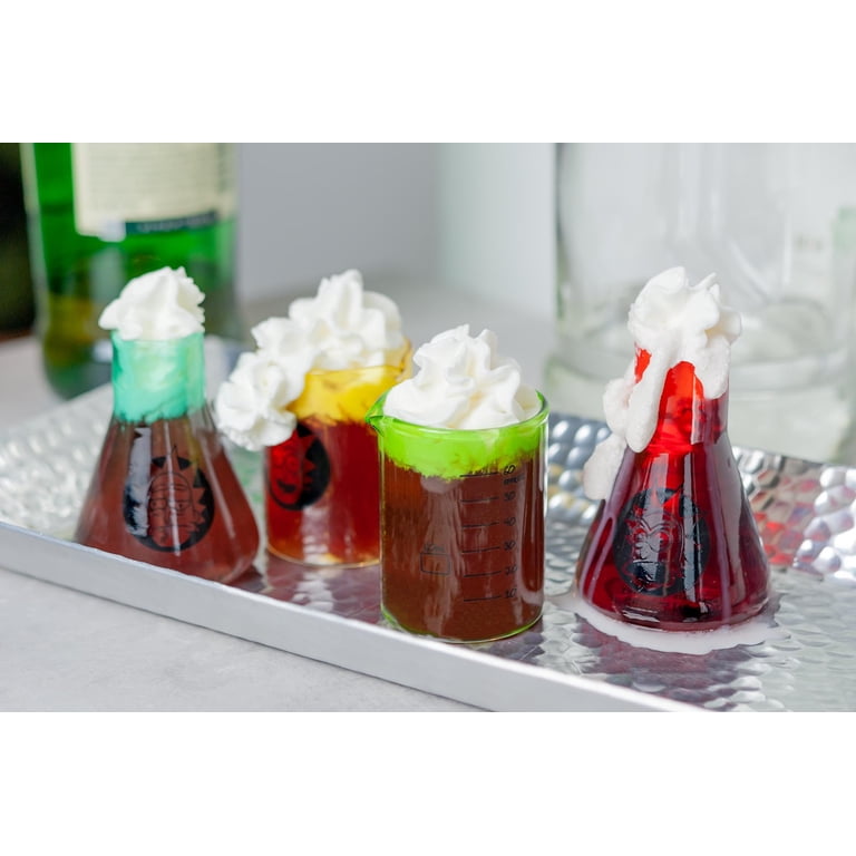 Rick and Morty Laboratory Beakers 2oz Shot Glasses | Set of 4