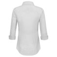 thumbnail image 2 of Made by Johnny Women's 3/4 Sleeve Tailored Button Down Shirts XXXL WHITE, 2 of 6