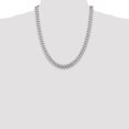 thumbnail image 4 of Auriga 925 Sterling Silver 8.5 mm Domed with Side Diamond-cut Curb Chain Necklace for Men 22", 4 of 6