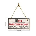 thumbnail image 5 of Employees Only Beyond This Point 5x10 Hanging Wall or Door Sign, 5 of 5