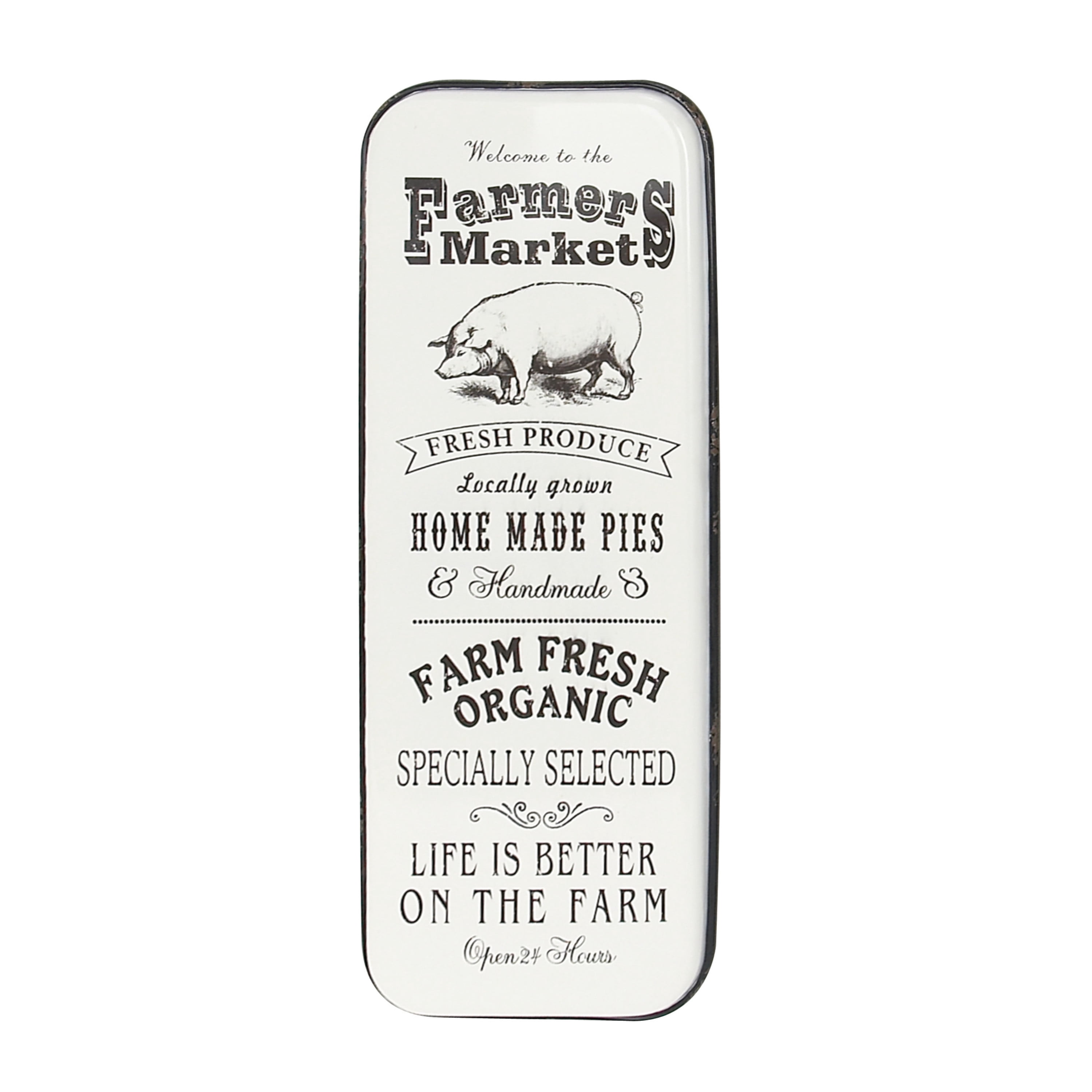 DecMode Indoor Black Iron Farmers Market Wall Decor, Set of 1