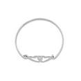 thumbnail image 3 of Gem & Harmony Sterling Silver Polished Heart Bangle Bracelet for Women, 3 of 4