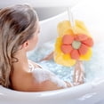 thumbnail image 4 of Unique Bargains 1pc Sunflowers Bath Shower Loofah Sponge Orange, 4 of 5