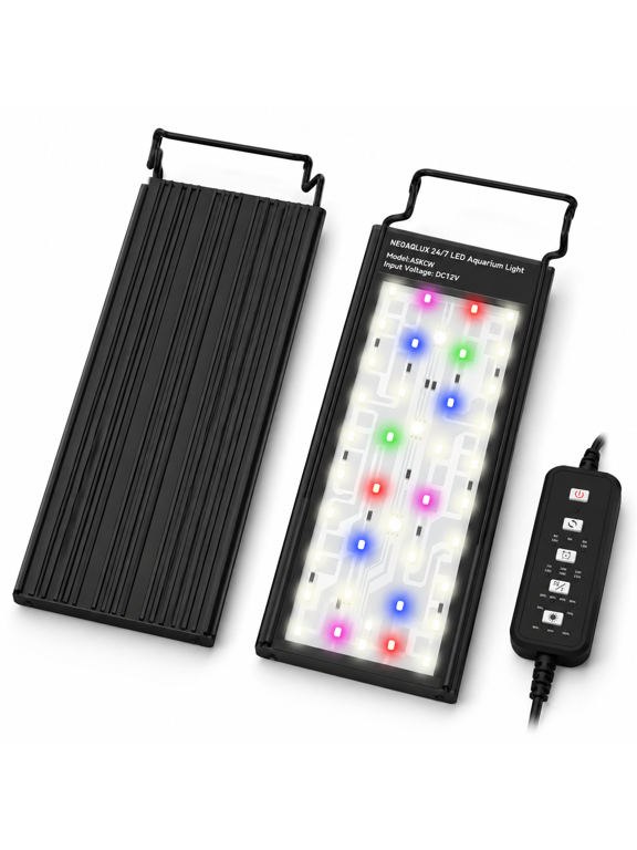24/7 Led Aquarium Light For 24-30 Inch Plant & Fish Tank Ip68 12-color Gradient Full Spectrum With Sunrise-daylight-moonlight Aut