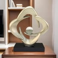 thumbnail image 4 of Modern Home Decor Abstract Decorative Sculpture Decorations for Living Room Dining Room Office, Resin Art Statues Coffee Table Bookshelf Decor Accents (Gold), 4 of 7