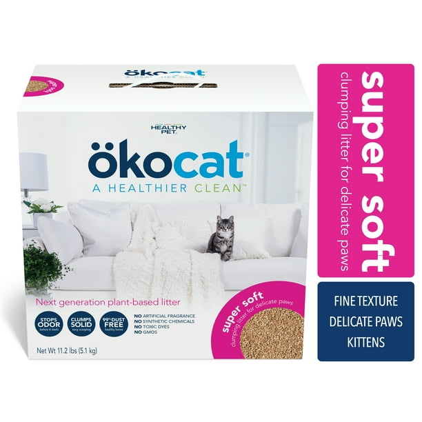 Okocat Premium Super Soft Clumping Natural Wood Cat Litter, Delicate