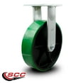 thumbnail image 2 of 12 Inch Extra Heavy Duty Green Poly on Cast Iron Wheel Rigid Top Plate Caster, 2 of 2