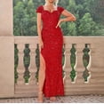 thumbnail image 2 of WEAIXIMIUNG Robe de Soirée Sans Manches Longue Unie Mode Slim Tempérament Carnaval 2024, 2 of 6