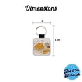 thumbnail image 5 of Kawaii Chicken Nuggets Faux Leather Square Keychain, 5 of 7
