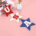 thumbnail image 3 of Yunliwuli Patriotic Hanging Ornaments 4th of July Wooden Stars Red White Blue Tree Decorations for Window Wall Party Supplies, 3 of 8