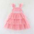 thumbnail image 6 of HJYCHN Dresses for Girls Sleeveless Cherry Print Tiered Dress with Flutter Straps for Back to School Clothes for Girls 4-5 Years, 6 of 9