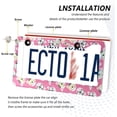 thumbnail image 4 of Cute Glasses Cat License Plate Frame - 2 Pack Universal Stainless Steel License Plate Holder with Screws & Chrome Caps, 2 Holes Car License Plate Cover for US Vehicles Home Decor, 4 of 7